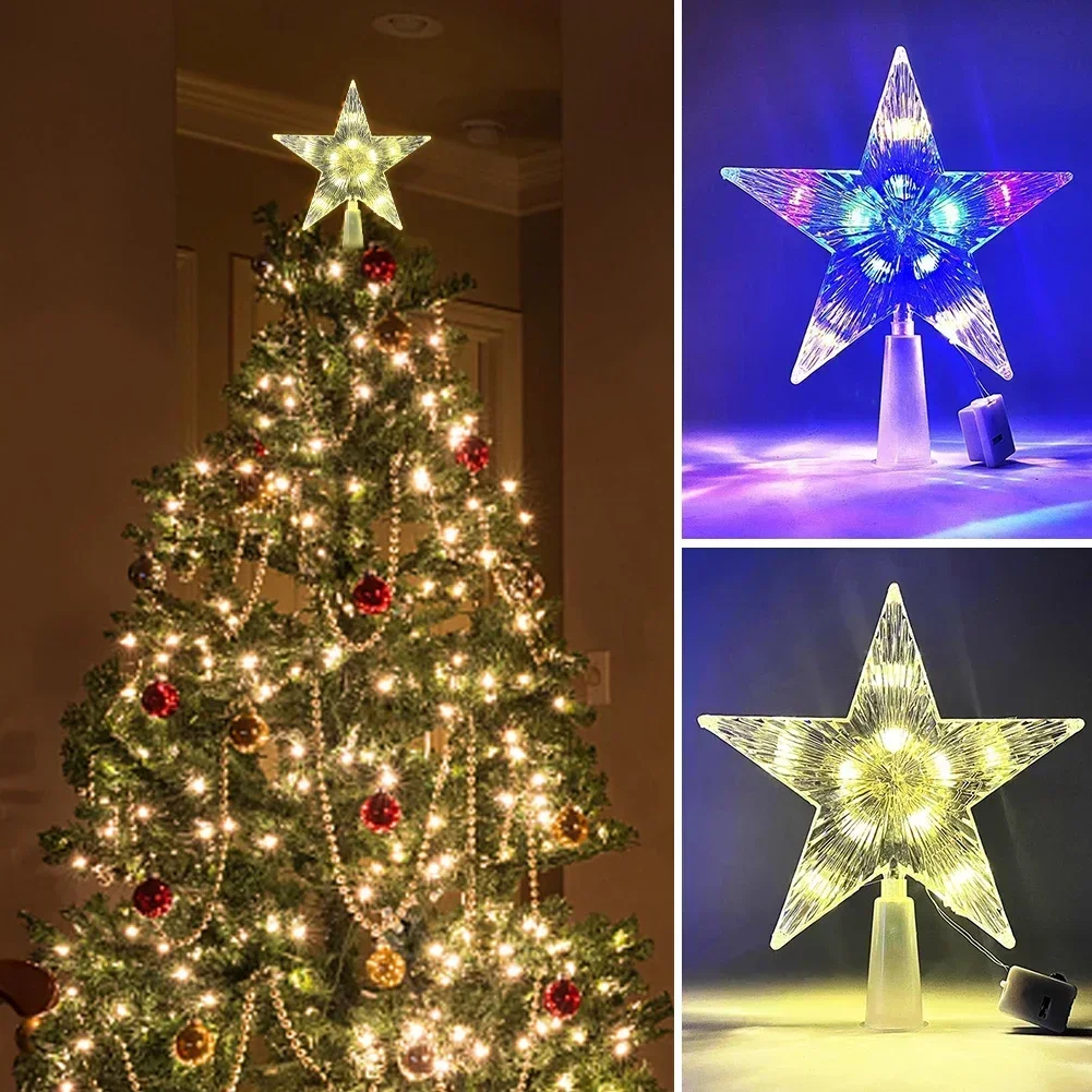 Star Tree Topper - 15 CM LED Yılbaşı Ağacı Süsler