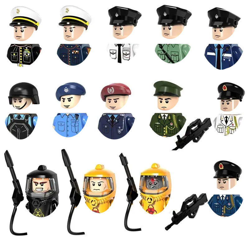 Lego Set Creator - Özel Polis Kentsel Trafik Polisi Yapı
