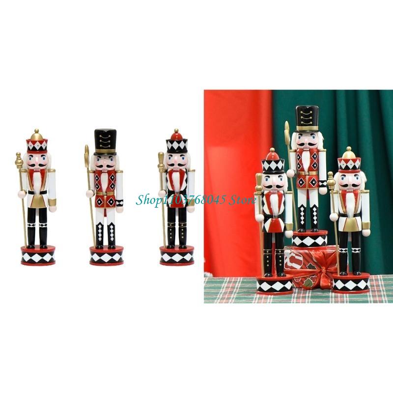 Nutcracker Figurine - R53F Ahşap Noel Fındıkkıran Kral Heykelcik