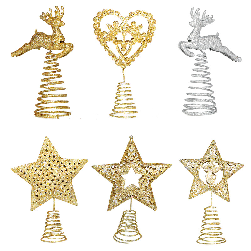 Star Tree Topper - Noel Ağacı Üst Yıldız Dekorasyon Simli