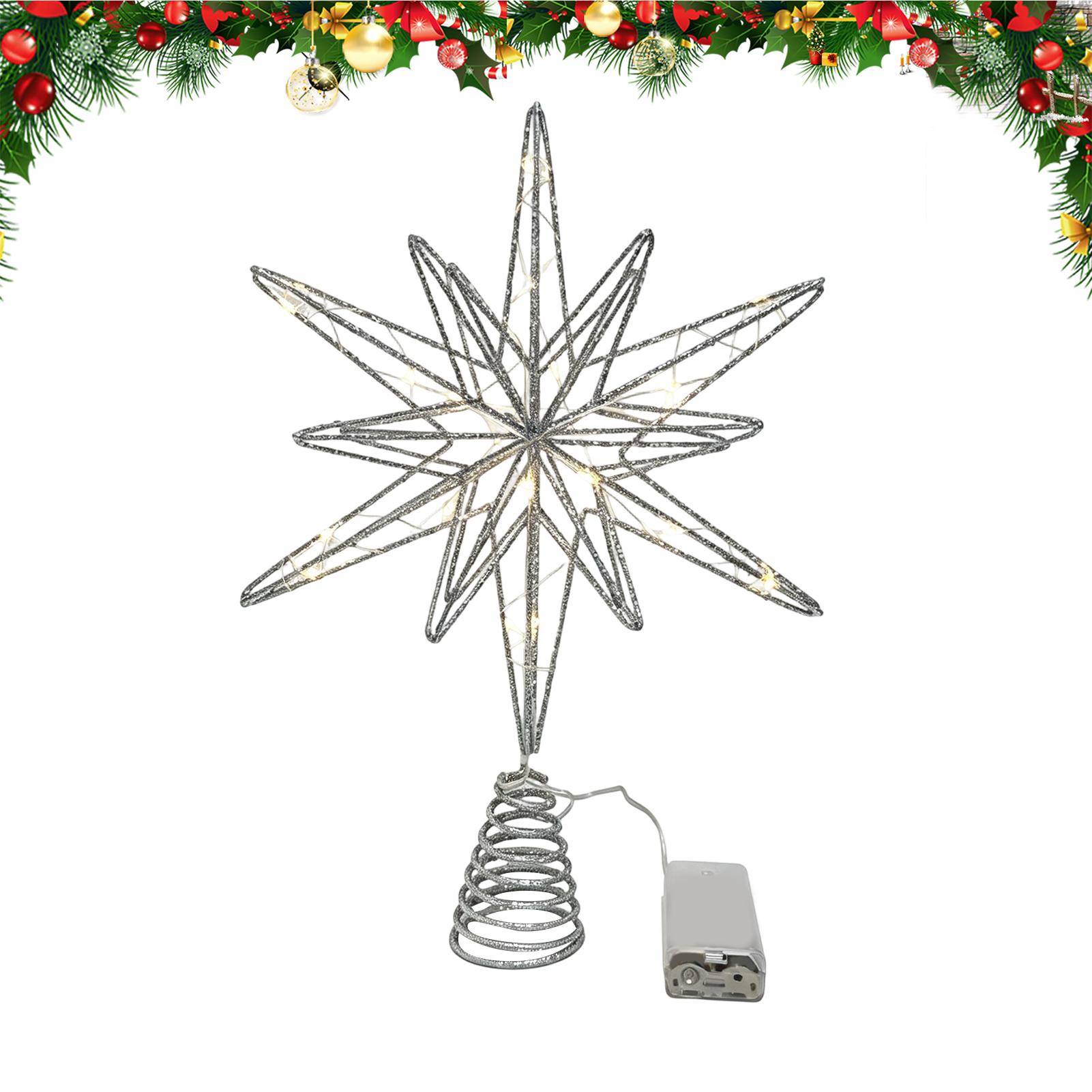 Star Tree Topper - Yıldızlı Ağaç Tepesi Işıklı Noel Ev