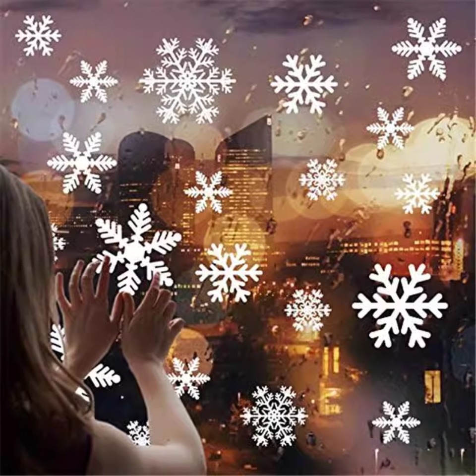 Snowflake Window Decal - 1 Set Kar Tanesi Pencere Çıkartmaları