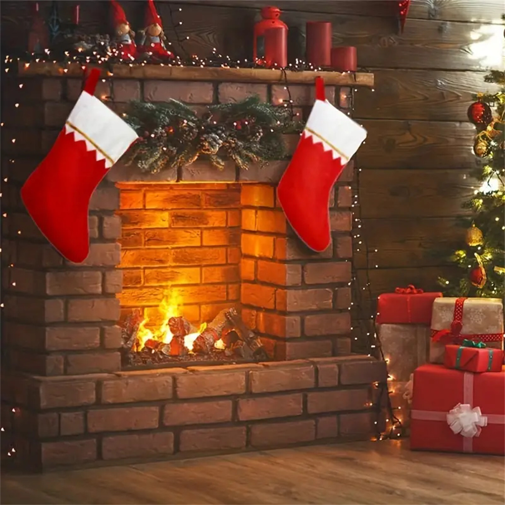 12 adet Kırmızı Keçe Noel Çora - Christmas Stocking Hanging incelemesi ve fiyatı